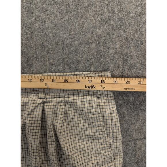 Eddie Bauer Golf Shorts 38 Men's Chino Checkered Pleated 100% Cotton Sportswear - Picture 4 of 6